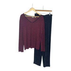 Jaipur  and Chicos Red and Black Striped Set